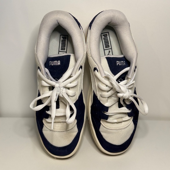 Puma 180 Vapor Grey Navy Sneakers Size M10/W11.5 Y2K Skate Style - Picture 5 of 13